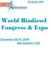 World Biodiesel Congress and Expo on 2016 December 8-10 at San Antonio, USA